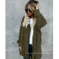 Hot style autumn/winter double flannel hooded cotton-padded coat with two sides anti-fur coat